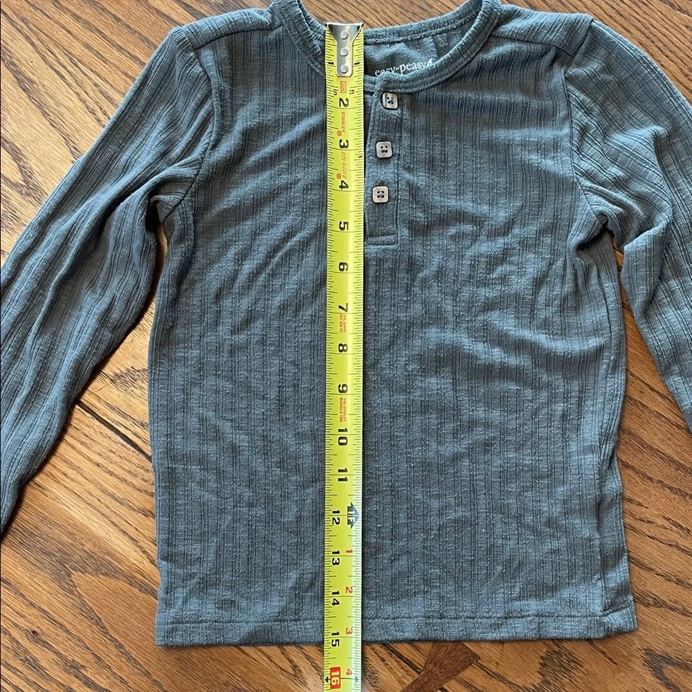Easy Peasy Kids Long Sleeve Tee in olive/grayish size 3T
